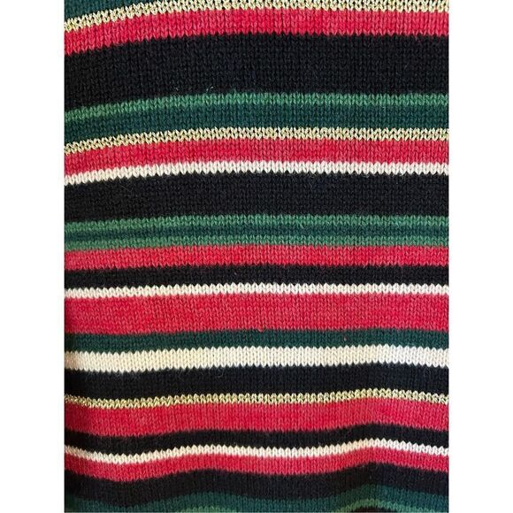 Vintage Tiara International Small Rainbow Striped Knit Turtleneck Sweater USA (4 - Picture 5 of 5